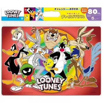Tenyo Детский пазл Looney Tunes Friends 80 деталей пазл для детей антибактериальное покрытие поставляется с чистящим чехлом возраст DC-80-803 5+