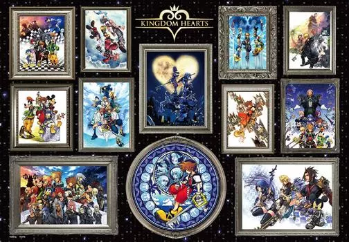 Tenyo in 1000 Piece Jigsaw Puzzle Disney Kingdom Hearts Art Collection Comes with and service card included [Made Japan] (51x73.5cm) D-1000-051 glue,