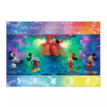 Tenyo in 1000 Piece Jigsaw Puzzle Disney Colorful History Comes with glue and spatula Service card included [Made Japan] Mickey s (51x73.5cm)