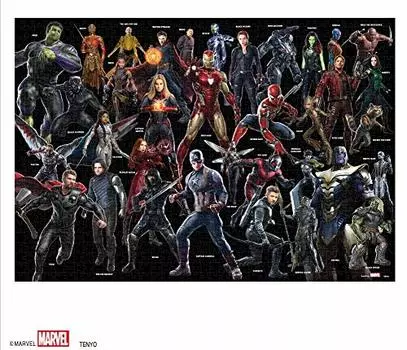Tenyo in 1000 Piece Jigsaw Puzzle Marvel Great Characters Comes with glue and spatula Service card included [Made Japan] (51x73.5cm) R-1000-630