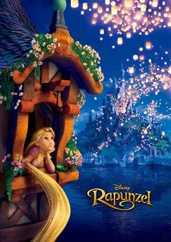 Tenyo in 108 Piece Hologram Piece Jigsaw Puzzle Disney Rapunzel on the Tower Light to the Future Comes with glue and spatula Service card included