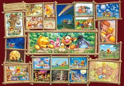 Tenyo in 2000 Piece Gyutto Series Jigsaw Puzzle Disney Puzzle Art Collection Winnie the Pooh Service Card Included [Made Japan] (51x73.5cm)