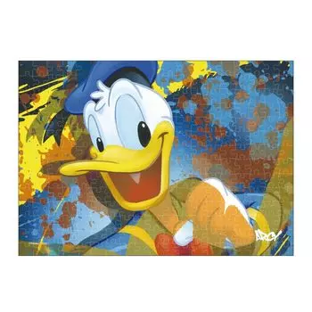 Tenyo in 266 Piece Gyutto Series Jigsaw Puzzle Donald Duck Stained Art Service Card Included [Made Japan] (18.2x25.7cm) DSG-266-986