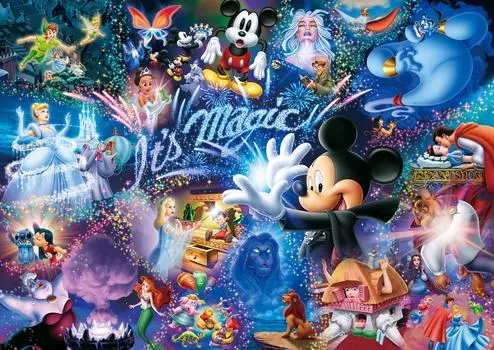 Tenyo из 1000 самых маленьких пазлов Disney x В комплект входят клей и лопатка. В комплект входит сервисная карта [Сделано в Японии] Волшебство мира! (29,7