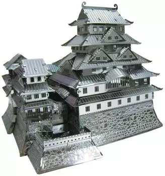 Tenyo Metallic Nano Puzzle Building Series Himeji Castle Материал из нержавеющей стали Не требуется клей Тепловая сверхточная лазерная обработка Ремесленная работа 3D