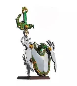 Tenyo Metallic Nano Puzzle Dragon Quest Sky Sword Sky Shield Stainless steel material No adhesive required Heat Ultra precision laser processing Craft