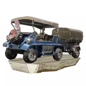 Tenyo Metallic Nano Puzzle Sandland Rao Car Материал из нержавеющей стали Не требуется клей Тепловая сверхточная лазерная обработка Ремесленная работа 3D-модель Латунь