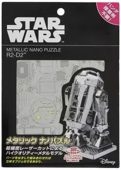 Tenyo Metallic Nano Puzzle Star Wars Материал из нержавеющей стали Не требуется клей Тепловая сверхточная лазерная обработка Ремесленная работа 3D Модель R2-D2