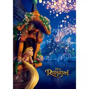 Tenyo [Сделано в Японии] 108 голографических пазлов Disney Рапунцель на башне Свет в будущее (18,2x25,7см) D-108-773 В комплекте с клеем