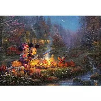 Tenyo [Сделано в Японии] Пазл из 1000 деталей Disney МИККИ И МИННИ МИЛАЯ КОСТЁР (51х73,5см) D-1000-079 В комплекте клей и шпатель.