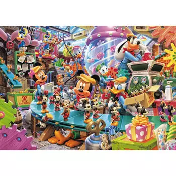 Tenyo [Сделано в Японии] Пазл из 108 деталей Disney Mickey s Toy Factory (18,2x25,7см) D-108-774 В комплект входит клей и шпатель. В комплект входит сервисная карта.