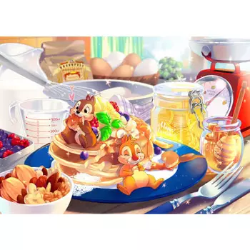 Tenyo [Сделано в Японии] Пазл из 108 деталей Disney Chip & Dale Sweet Temptation (18,2x25,7см) D-108-817 В комплект входит клей и шпатель. В комплект входит сервисная карта.