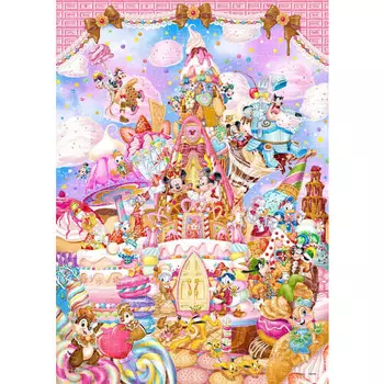 Tenyo [Сделано в Японии] Пазл из 300 деталей Disney Mickey s Sweet Kingdom (30,5x43см) D-300-053 В комплект входят клей и шпатель. В комплект входит сервисная карта.