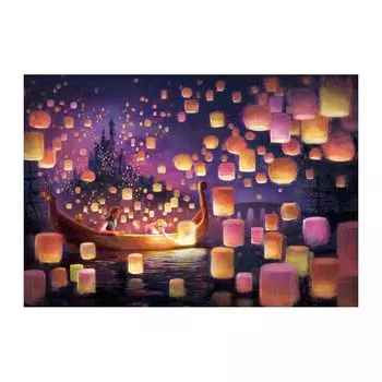 Tenyo В пазле из 1000 деталей Disney Рапунцель на башне с огоньком и желанием есть сервисная карта [Сделано в Японии] (51х73,5см)