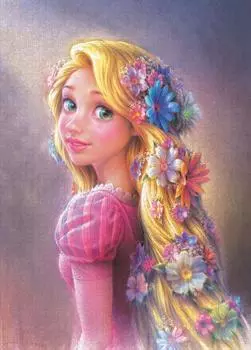 Tenyo в 2000-элементном пазле Disney Рапунцель на башне Принцесса с блестящими волосами В комплект входят клей и шпатель В комплект входит сервисная карта [Сделано