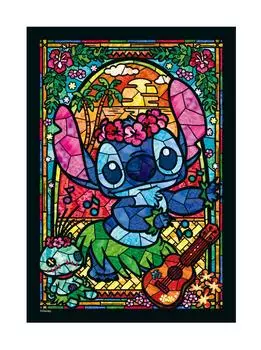 Tenyo в 266 элементах чистого белого пазла серии Gyutto Disney Lilo Stitch Stitch Stain Glass сервисная карта включена [Сделано в Японии] и (18,2x25,7см)