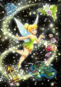 Tenyo в 266 элементах пазла серии Gyutto Disney Peter Pan Pixie Dust Shine Tinker Bell с витражами в комплекте [Сделано в Японии]
