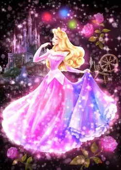 Tenyo в 266 элементах пазла серии Gyutto Disney Спящая красавица Искра влюбленного сердца Аврора Витражная художественная карточка включена [Сделано