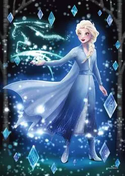 Tenyo в 266 элементах пазла серии Gyutto Disney Frozen Sparkling Magical Secret Elsa Stained Art Service Card включена в комплект [Сделано в Японии]