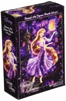 Tenyo в 266 элементах Pure White Gyutto Series Jigsaw Puzzle Disney Rapunzel on the Tower A Dream Lighting in the Night Sky Stained Art Service Card