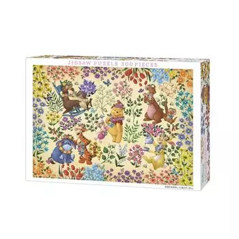 Tenyo в 300 голографических пазлах Disney Winnie the Pooh Dress Up with Flowers поставляется с сервисной картой [Сделано в Японии] (30,5x43см)