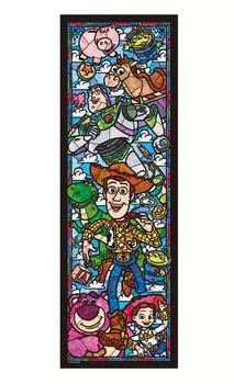 Tenyo в 456 элементах витражного искусства серии Gyutto Пазл Disney Toy Story Stained Glass Сервисная карта включена [Сделано в Японии] (18,5x55,5см) DSG-456-737