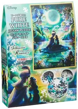 Tenyo в 500 элементах чисто-белой мозаики Gyutto Series Disney Aladdin Communicating Hearts с картой обслуживания [Сделано в Японии] (25x36см) ДПГ-500-597