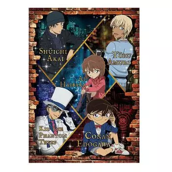 Tenyo в 500 элементах Flash Magic Jigsaw Puzzle Detective Conan Double Face x с сервисной картой в комплекте [Сделано в Японии] (35 49см) T-500-618 Клей, Шпатель,