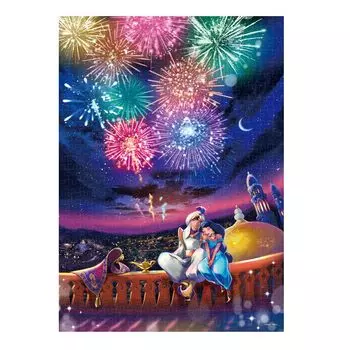 Tenyo в 500 элементах Flash Magic Jigsaw Puzzle Disney Aladdin Magical Night В комплект входят клей и шпатель Включает сервисную карту Фотосъемка со вспышкой