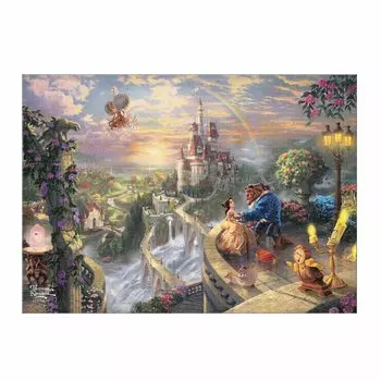 Tenyo в 500 элементах пазла Disney Thomas Kinkade Красавица и чудовище Красавица и чудовище Влюбленные x Специальная коллекция произведений искусства с клеем