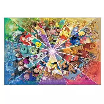 Tenyo в 500 элементах пазла Stained Art Gyutto Series Disney Disney Pixar Color Circle x В комплект входит сервисная карта [Сделано в Японии] (25 36см) ДСГ-500-650
