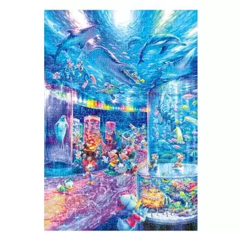 Tenyo в 500 элементах пазла Stained Art Gyutto Series Disney Night Aquarium x В комплект входит сервисная карта [Сделано в Японии] (25 36см) ДСГ-500-636