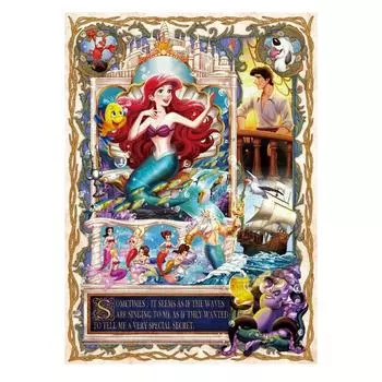 Tenyo в 500 элементах пазла в стиле позолоты Disney The Little Mermaid Wish of a Mermaid in Love В комплекте с клеем и шпателем Карточка обслуживания