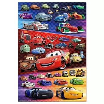 Tenyo в пазле Disney Cars 40 деталей пазла антибактериальный набор для чистки пальто сервисная карта включена возраст [Сделано в Японии] Дети Let s Go!