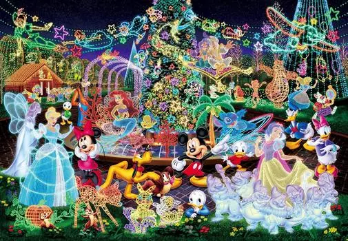 Tenyo в пазле Disney Magical Illumination из 500 деталей В комплект входят клей и шпатель. В комплект входит сервисная карта [Сделано в Японии] (35x49см) Д-500-391