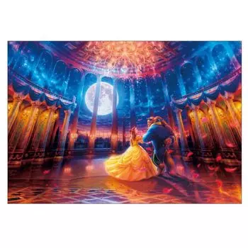 Tenyo в пазле из 1000 элементов Disney Beauty and the Beast Moonlight Ballroom поставляется с клеем и шпателем. В комплект входит сервисная карта [Сделано в Японии]