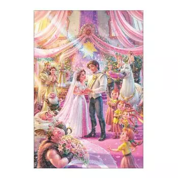 Tenyo в пазле из 1000 деталей Disney Рапунцель на башне Счастливая свадьба Рапунцель Юджин В комплект входят клей и шпатель В комплект входит сервисная карта [Сделано
