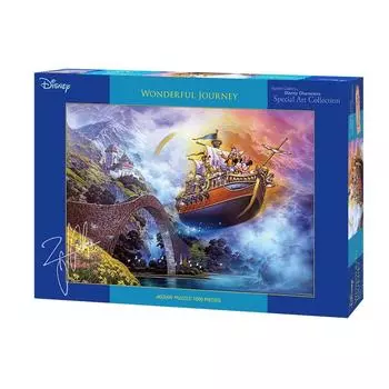 Tenyo в пазле из 1000 деталей Disney Wonderful Journey Canvas Style Special Art Collection поставляется с клеем и сервисной картой для шпателя [Сделано
