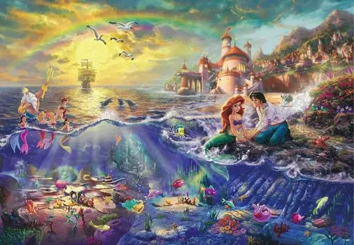 Tenyo в пазле из 1000 деталей Disney Thomas Kinkade The Little Mermaid РУСАЛОЧКА Холст Стиль Специальная художественная коллекция с клеем и