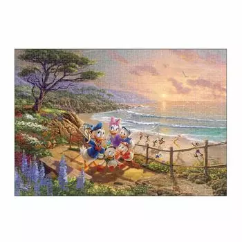 Tenyo в пазле из 1000 деталей Disney Donald and Daisy A Duck Day Afternoon В комплект входят клей и шпатель. В комплект входит сервисная карта [Сделано в Японии]