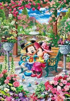 Tenyo в пазле из 1000 деталей Disney Love Blooming Royal Garden В комплект входят клей и шпатель. В комплект входит сервисная карта [Сделано в Японии] (51х73,5см)