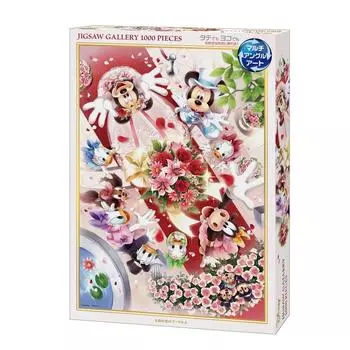 Tenyo в пазле из 1000 деталей Disney Bouquet of Happiness Toss В комплект входят клей и шпатель. В комплект входит сервисная карта [Сделано в Японии] (51х73,5см)