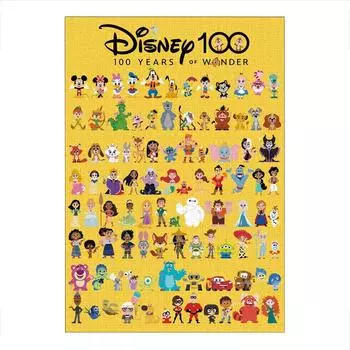 Tenyo в пазле из 1000 деталей Disney Celebration Подарок на 100-летие DISNEY с клеем, шпателем и сервисной картой в комплекте [Сделано в Японии]