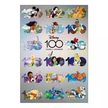 Tenyo в пазле из 1000 деталей Disney Design В комплект входят клей и шпатель. В комплект входит сервисная карта [Сделано в Японии] Disney100Anniversary (51х73,5см)
