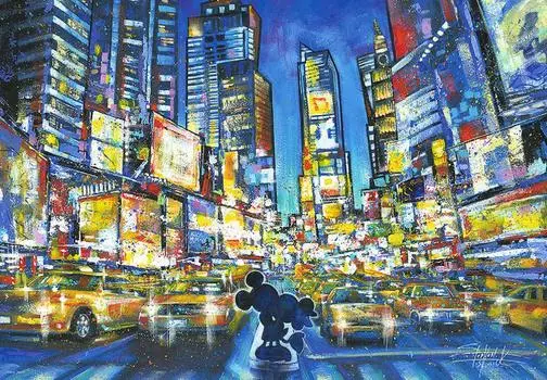 Tenyo в пазле из 1000 деталей с витражами Disney Me and the City, в комплект входит сервисная карта [Сделано в Японии] Вы, (51,2x73,7см) DS-1000-775