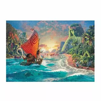 Tenyo в пазле из 1000 деталей с витражным рисунком, в комплекте сервисная карта Disney Moana [Сделано в Японии] (51,2x73,7см) DS-1000-778