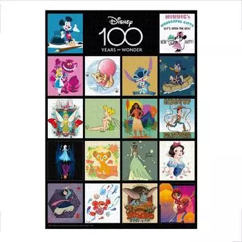 Tenyo в пазле из 1000 деталей серии Disney Artists В комплект входят клей и шпатель. В комплект входит сервисная карта [Сделано в Японии] Disney100 (51х73,5см)