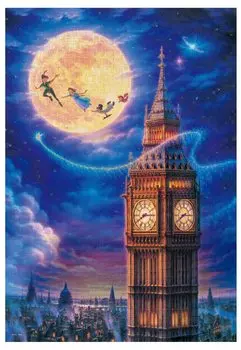 Tenyo в пазле из 1000 светящихся деталей Disney Peter Pan Moonlight Fly поставляется с клеем и шпателем. В комплект входит сервисная карта [Сделано в Японии]