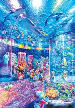 Tenyo в пазле из 1000 светящихся деталей Disney Night Aquarium поставляется с клеем и шпателем. В комплект входит сервисная карта [Сделано в Японии] (51х73,5см)
