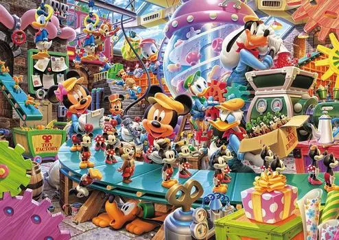 Tenyo в пазле из 108 деталей Disney Toy Factory В комплект входят клей и шпатель. В комплект входит сервисная карта [Сделано в Японии] Микки (18,2x25,7см) Д-108-774